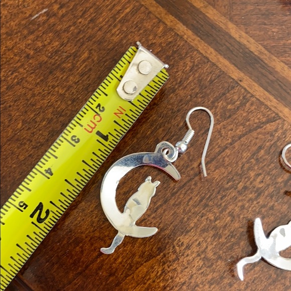 Sterling cat earrings - Picture 3 of 3